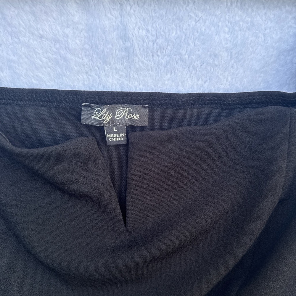 LILY ROSE Classic Black Mini Dress size L - Picture 2 of 9